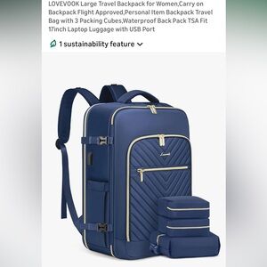 LOVEVOOK Blue Travel Backpack for Women